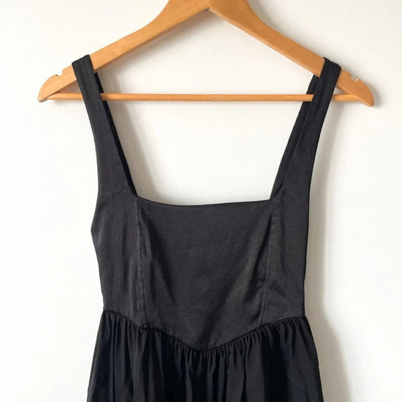 Zara Contrast Corset Combination Mini Dress Black Size Small - Picture 5 of 12